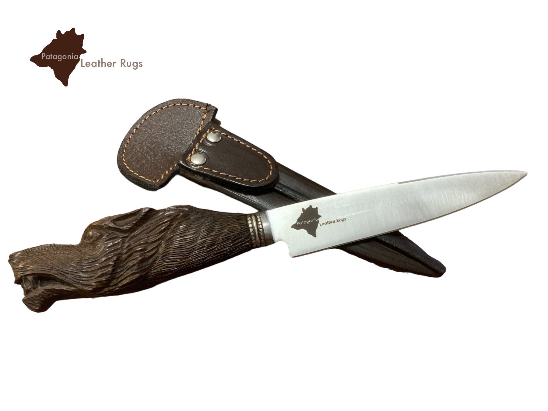 Accessori: Steakmesser mit geschnitztem Holzgriff  Wolf – Nuovo e nell'imballaggio originale da Arbedo venduto da patagonialeatherrugs