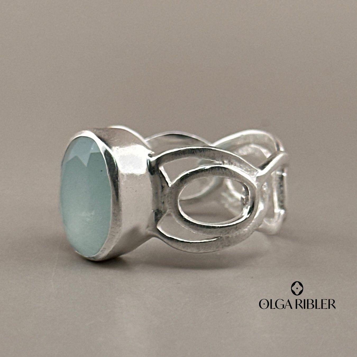 Olga Ribler Anelli: Unikate Silber Ring 925 mit Aquamarin Grösse 58 – Nuovo (secondo la descrizione) da Luzern venduto da Schmuckoutlet 4