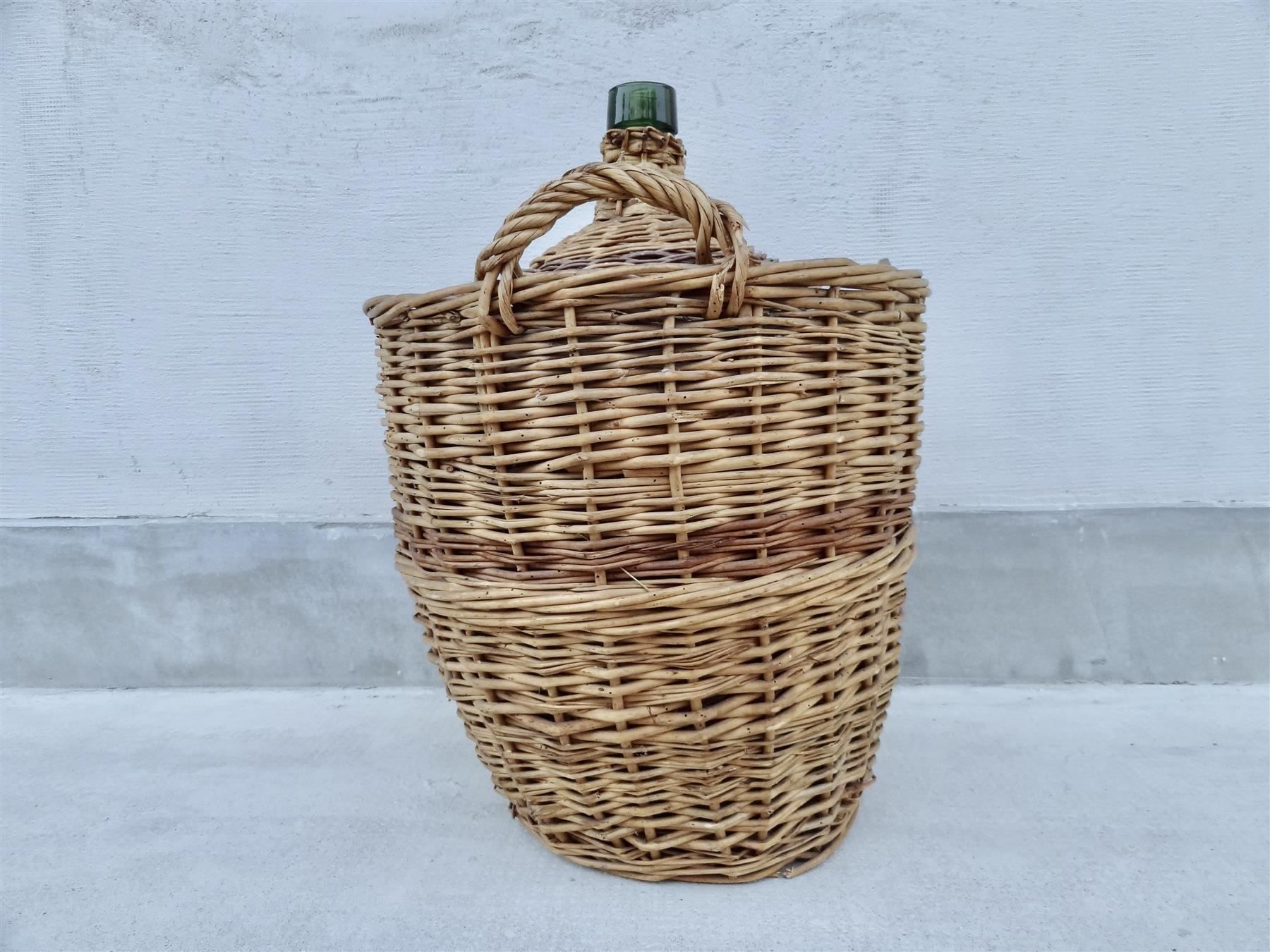 Bottiglie: antike grosse Korbflasche – Nuovo e nell'imballaggio originale da Kerzers venduto da Flaschenposten 2
