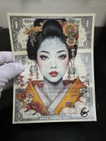 SMG: Beautiful Geisha, Geldkunst, Echte Dollars, UNIKAT