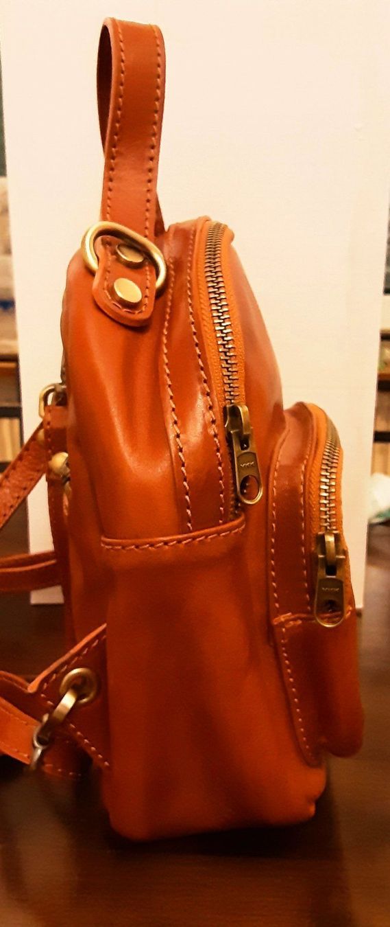 Zaini: Lederrucksack (Farbe: Cognac) – Nuovo (secondo la descrizione) da Bern venduto da Javero 8