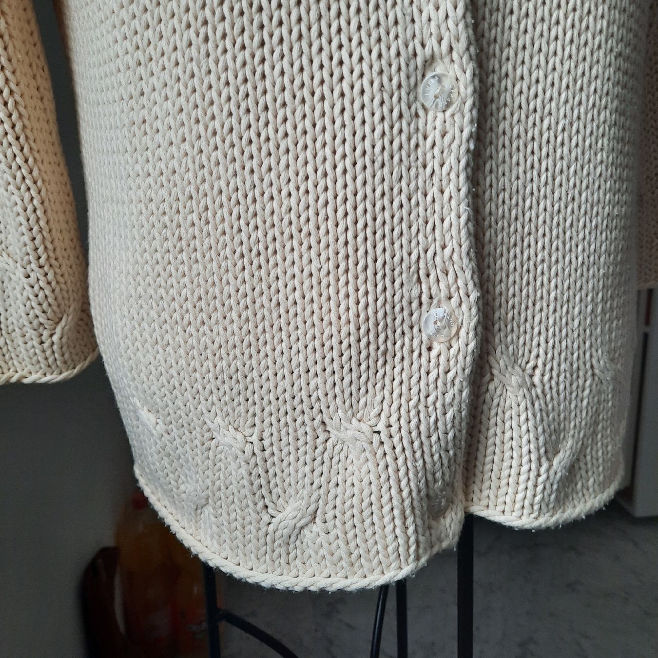 Luisa Cerano Jacken: Strickjacke Luisa Cerano Gr. 36 beige Baumwolle. – Gebraucht aus Hinwil von Wuschi40 4