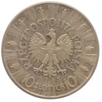 Polen 10 Zlotys 1935 Silber