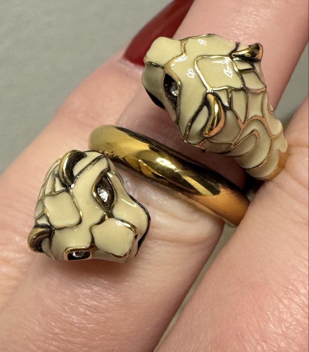 Gucci Anelli: Gucci // Damen Ring // Doppel Tiger Kopf // Gr.10 – Nuovo e nell'imballaggio originale da Tann venduto da Carolinekne 4
