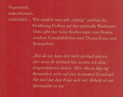 Libri: Essen & Ästhetik - OSHO – Nuovo e nell'imballaggio originale da Mauren venduto da Yeelen 3
