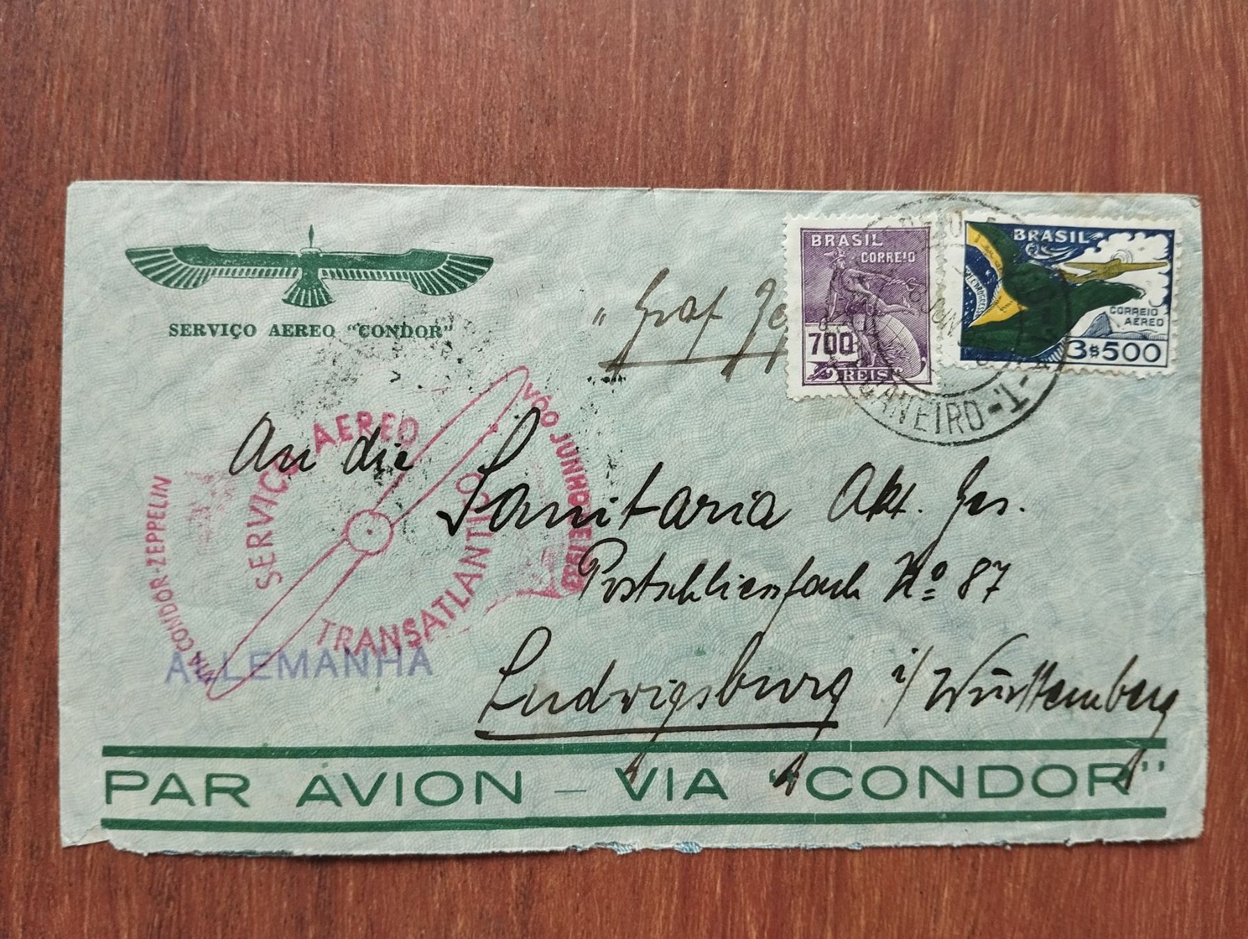 Tutti i francobolli: Zeppelin von Brasilien 1933 – Usato da Villars-sur-Glâne venduto da MiguelDelgado