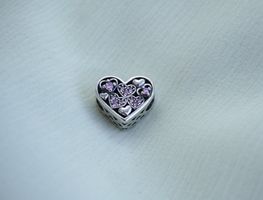 Charm zu Pandora kompatibel "Herz" Silber 925