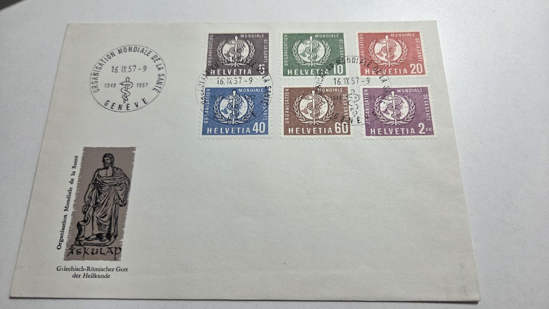 Tous les timbres: 1957 FDC OMS Blanco Kuvert – D'occasion à Arni AG par Moth68