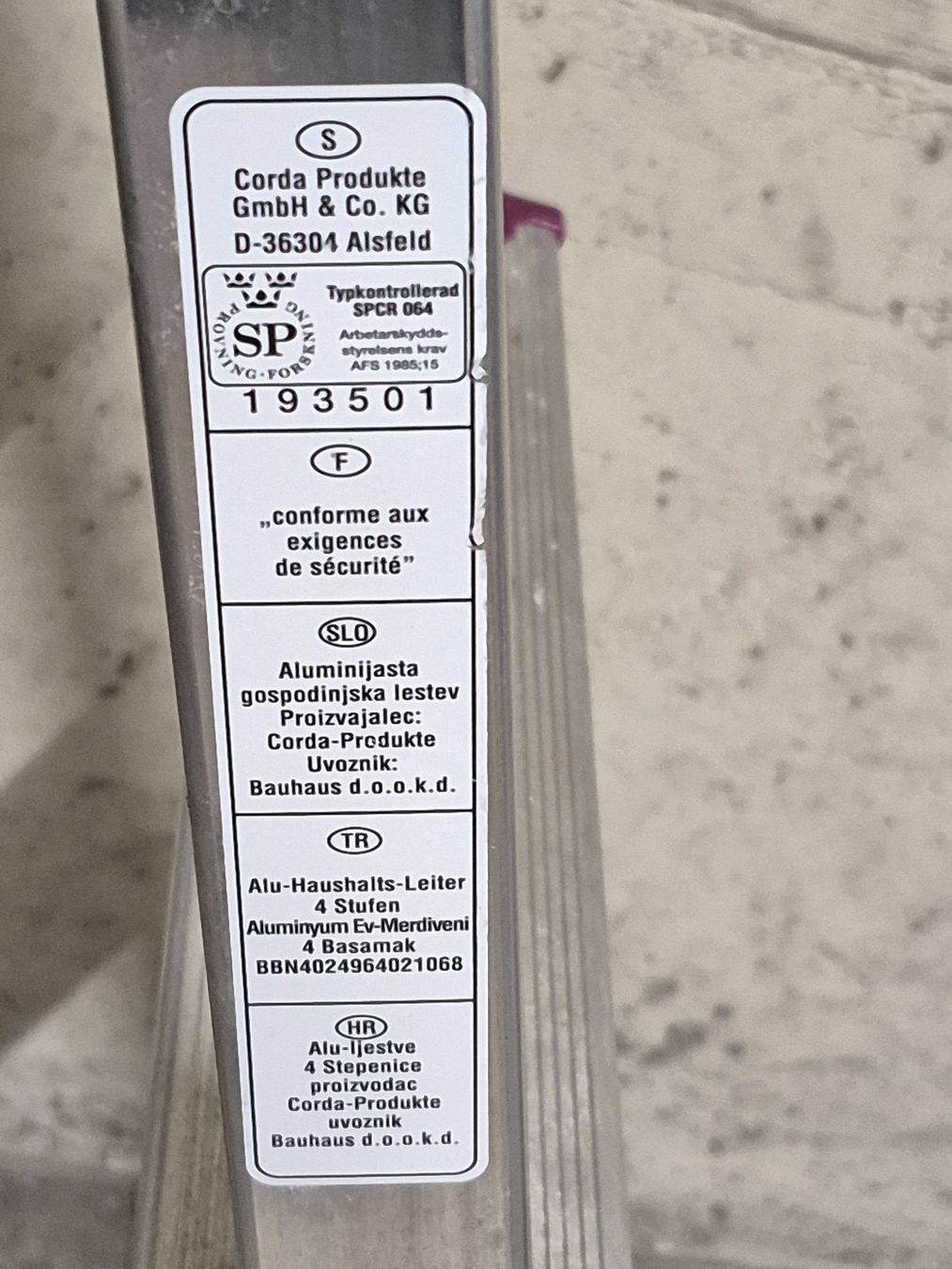 Scale: Trittleiter Aluminium 4 Stufen gebraucht – Usato da Zürich venduto da Roberto040 4