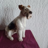 Figur grosser Hund Schnauzer 19 cm mit Marke