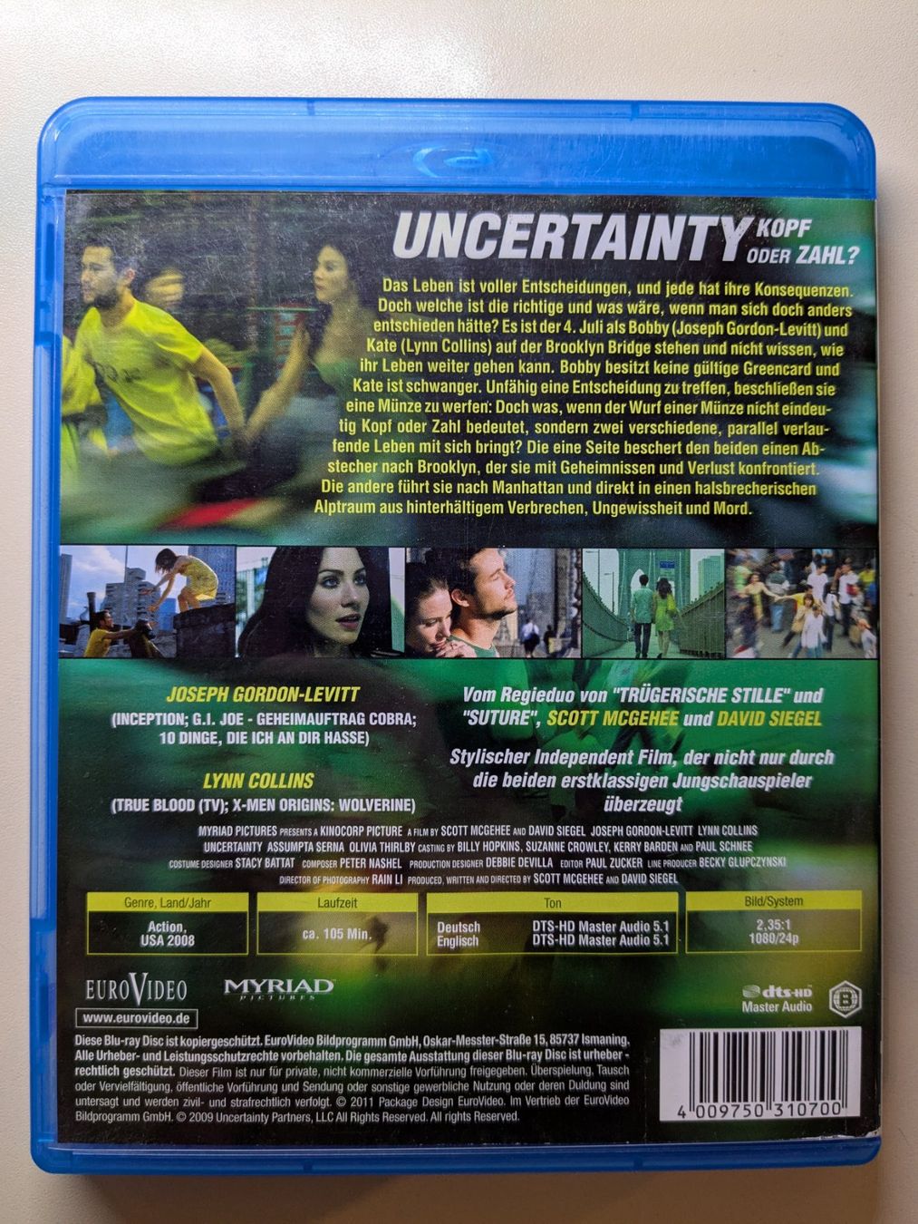Tutti i DVDs: "Uncertainty" mit Joseph Gordon-Levitt [Blu-ray] – Usato da Port venduto da gecotom 1