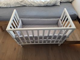 Beistellbett roba 2in1 inkl. Matraze und Nestchen (Babybay)