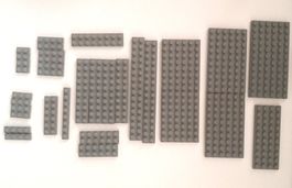 LEGO 6285 - 31x Gray Plates komplett