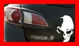 Autosticker Totenkopf Schatten weiss Aufkleber Car Skull