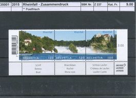 2015 " Rheinfall" - Zusammendruck, ** postfrisch