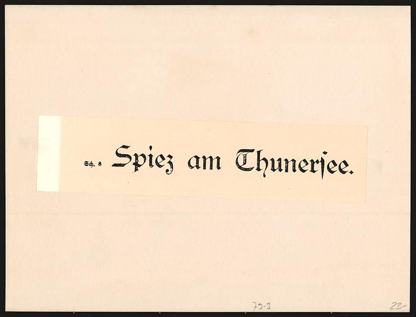 Fotografie & Manifesti: Fotografie Ansicht Spiez am Thunersee, B – Usato da Berlin venduto da bartko-reher 1