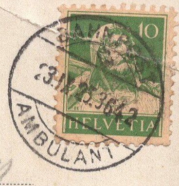 Cartes postales: WATTWIL - Krankenhaus   BAHNPOST 13.IX.1925 - 3642 – D'occasion à Aarau par kufi44 2