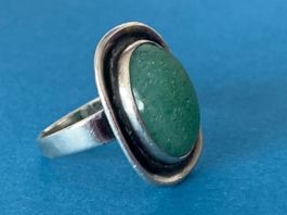 Silberring mit grünemStein (54)