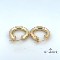 Extra Leichte Creolen 25 mm – 925 Silber gelbvergoldet
