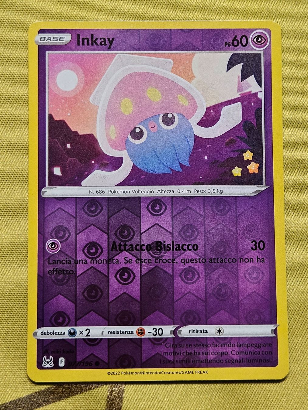 Pokémon Carte collezionabili: Lost Origin - Inkay 077/196 IT – Usato da Bellinzona venduto da Pokemarco