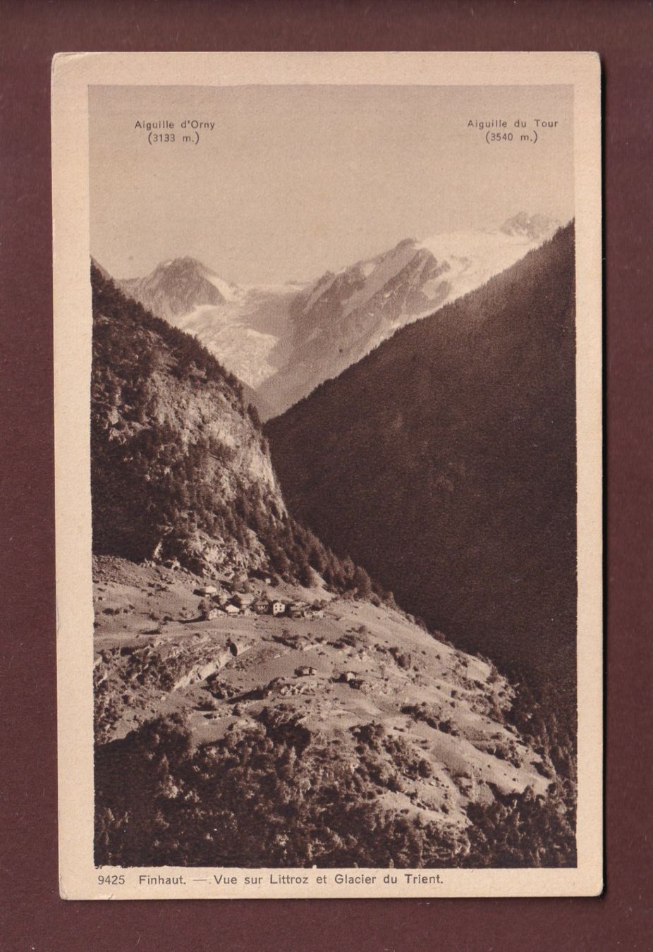 Cartoline postali: FINHAUT - Vue sur Littroz – Usato da Pully venduto da nicecards