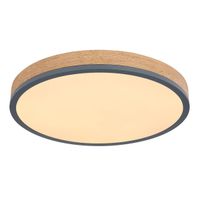 LED Deckenleuchte, Holzoptik, 45 cm Ø