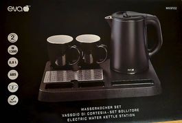 Eva Wasserkocher-Set, schwarz, neuwertig, Top Zustand!