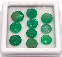 10x  émeraudes Colombie 6.35 ct - Valeur 1'140.- Fr