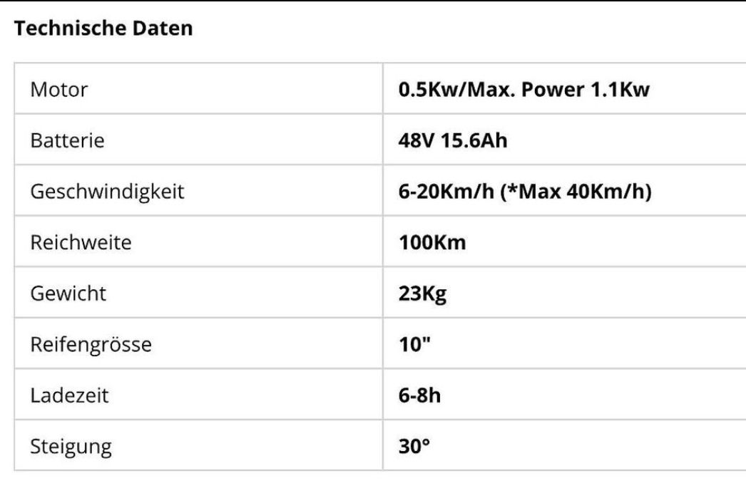 Kickboard: escooter HX X9 500 Watt 40kmh – Nuovo (secondo la descrizione) da Schwarzenbach SG venduto da soundlager 1
