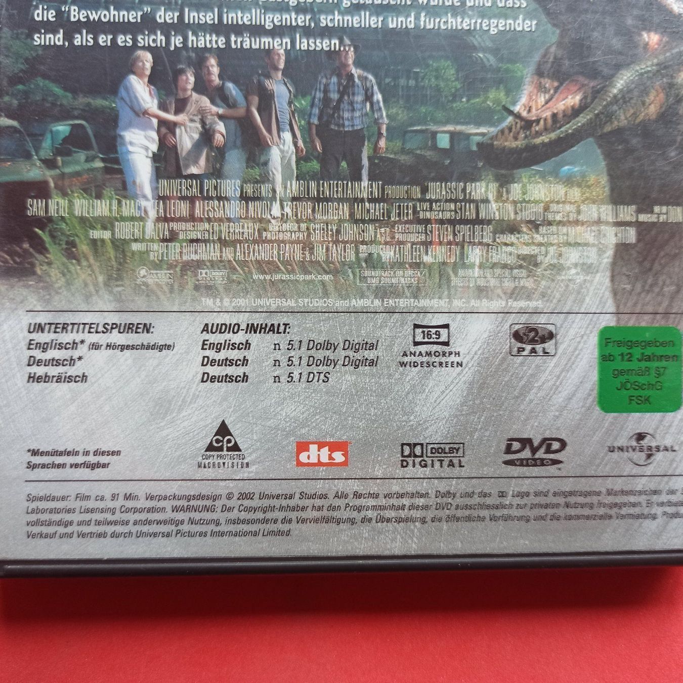 Tutti i DVDs: Jurassic Park 3 – Usato da Dübendorf venduto da kb86_MOVIE 2