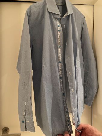 Herrenhemd DU4/Made in Germany, Blauton