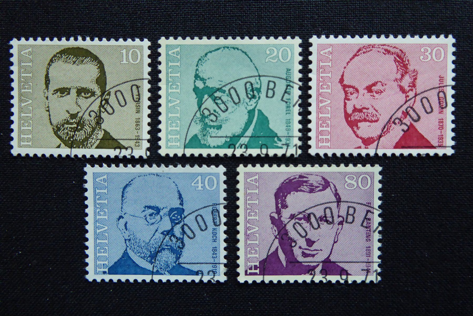 Tutti i francobolli: (S441) 1971: 498 - 502 ET - gestempelt – Usato da Basel venduto da scholle50