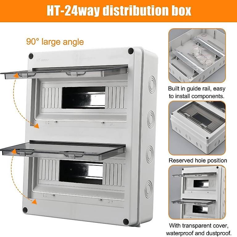 Alimentazione elettrica: Robuster Sicherungskasten Aufputz 24 Module IP65 – Nuovo e nell'imballaggio originale da Baar venduto da Laedeli24-Baar 2