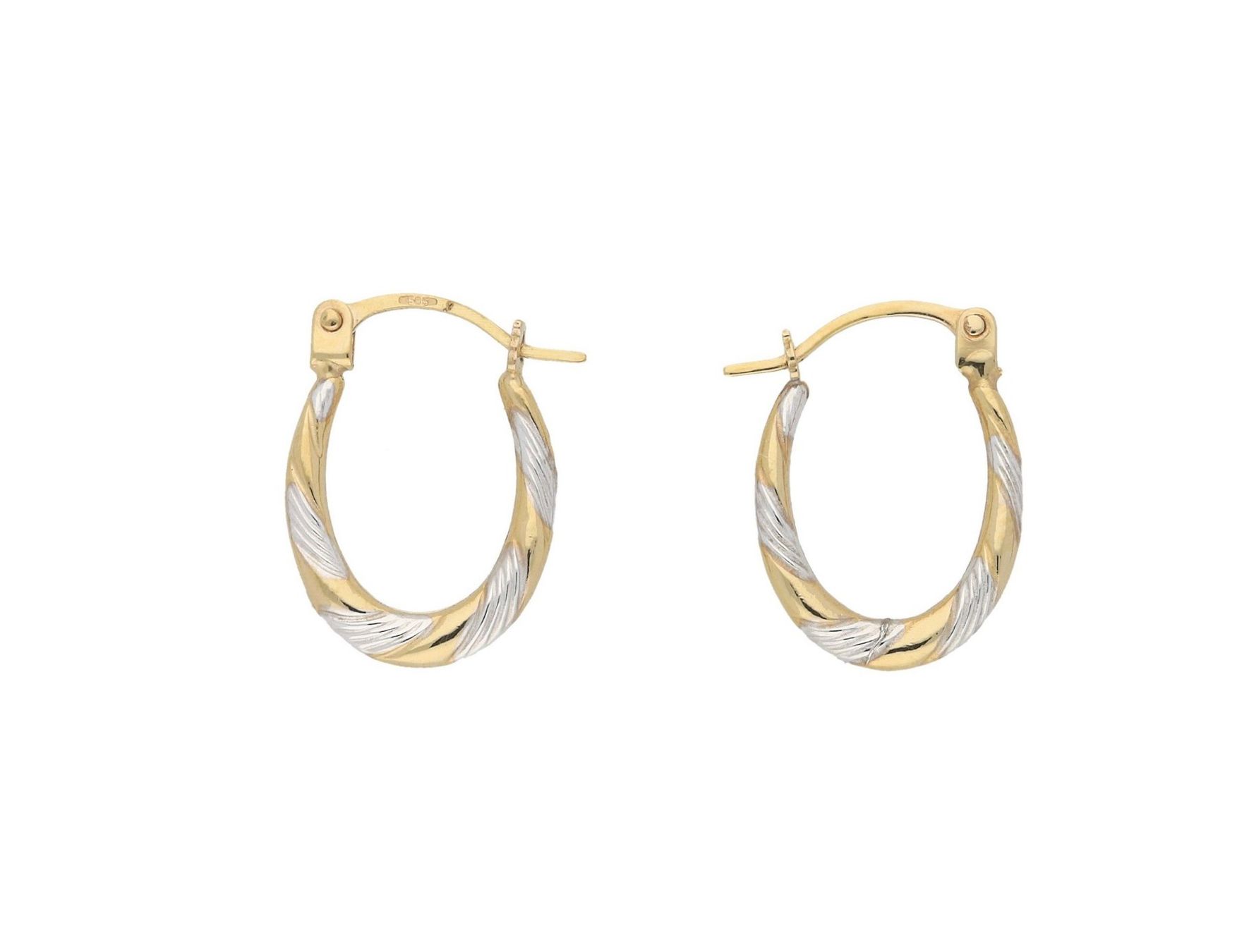 Orecchini pendenti & Orecchini a lobo: Paar Creolen Rillendesign – Nuovo e nell'imballaggio originale da Hemmental venduto da Royalgold