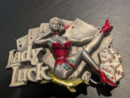Gürtelschnalle Lady Luck Poker Edition USA 1991 DD109