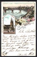 Litho Basel, Cathedrale, Brücke über d