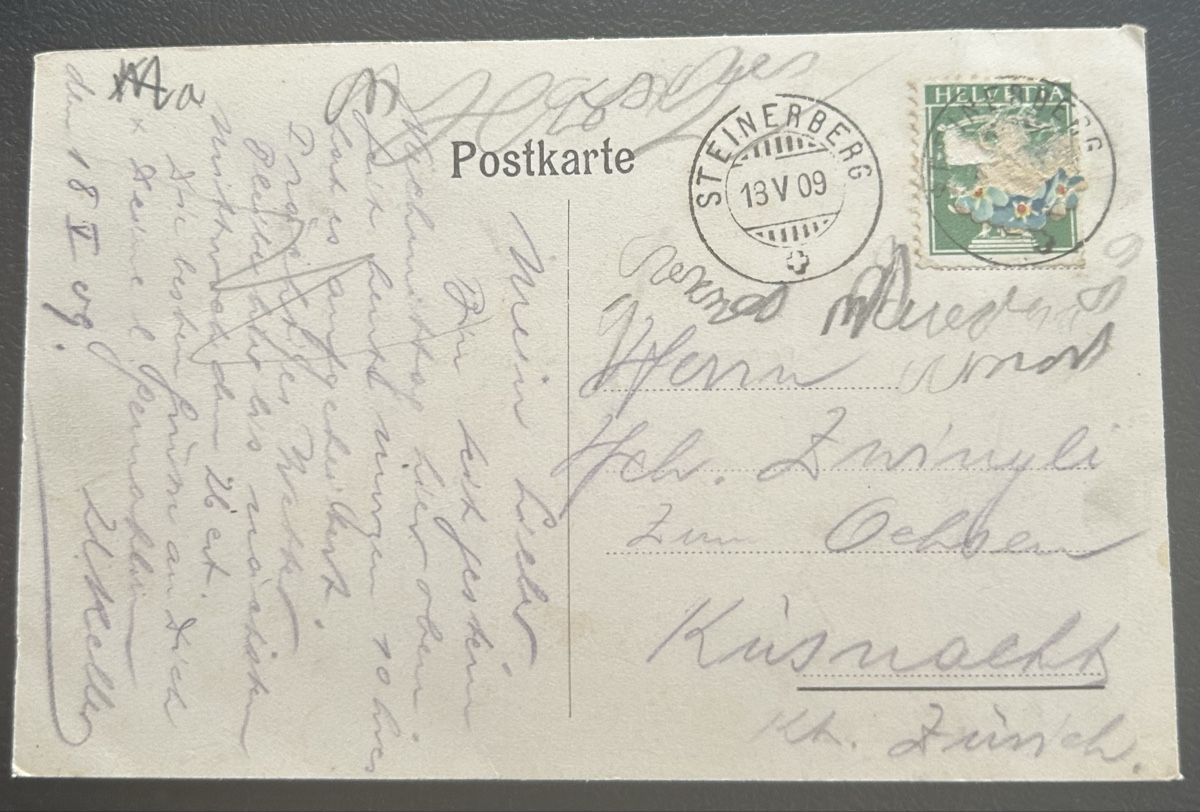 Cartoline postali: Gruss aus Steinerberg 3-Bildrig  – Usato da Horw venduto da Tellbub 1