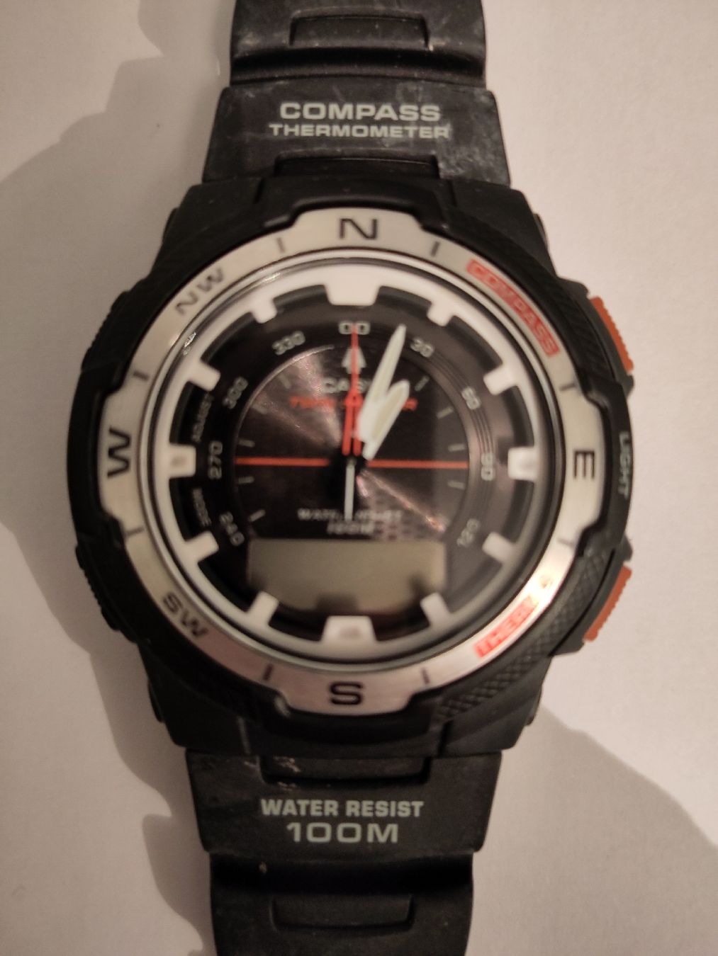 Casio Orologi: Casio Twin Sensor Uhr Kompass Thermometer 100M WR – Usato da Höri venduto da Samsa9