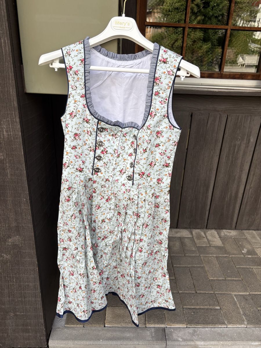 Vestiti: Dirndl Kleid mit Bluse und Schürze Blumenmuster hellblau – Nuovo e nell'imballaggio originale da Jonen venduto da tan_c7mk 2