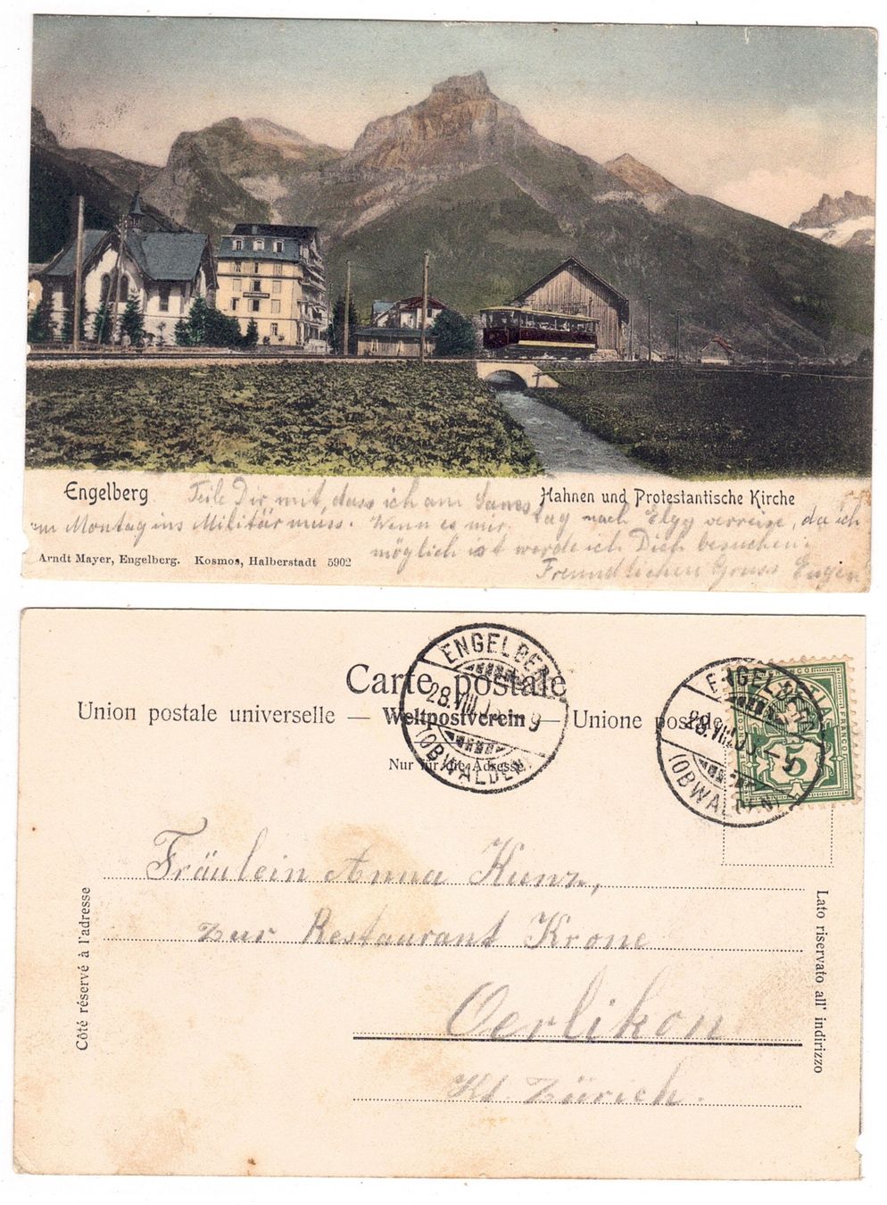 Cartoline postali: Engelberg – Usato da La Tour-de-Peilz venduto da amjust