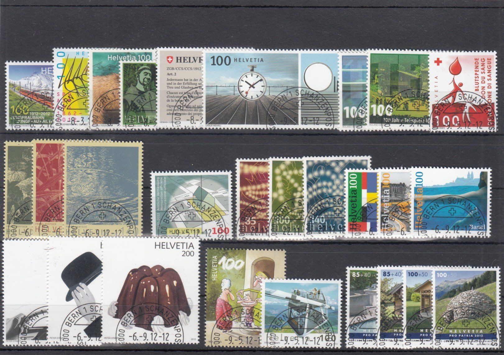 Tutti i francobolli: CH Ausgaben 2012 mit ET – Usato da Bürglen TG venduto da StampGraf 1