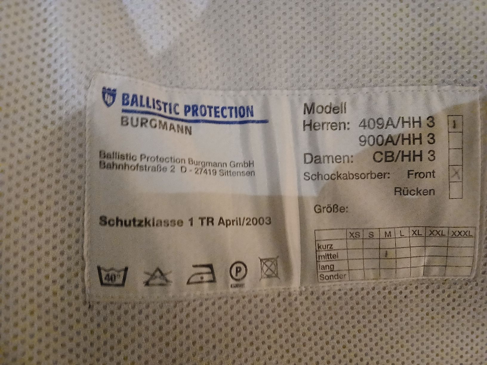 Uniformen: Kugelsichere Weste – Gebraucht aus Aarburg von bos_l99q 1