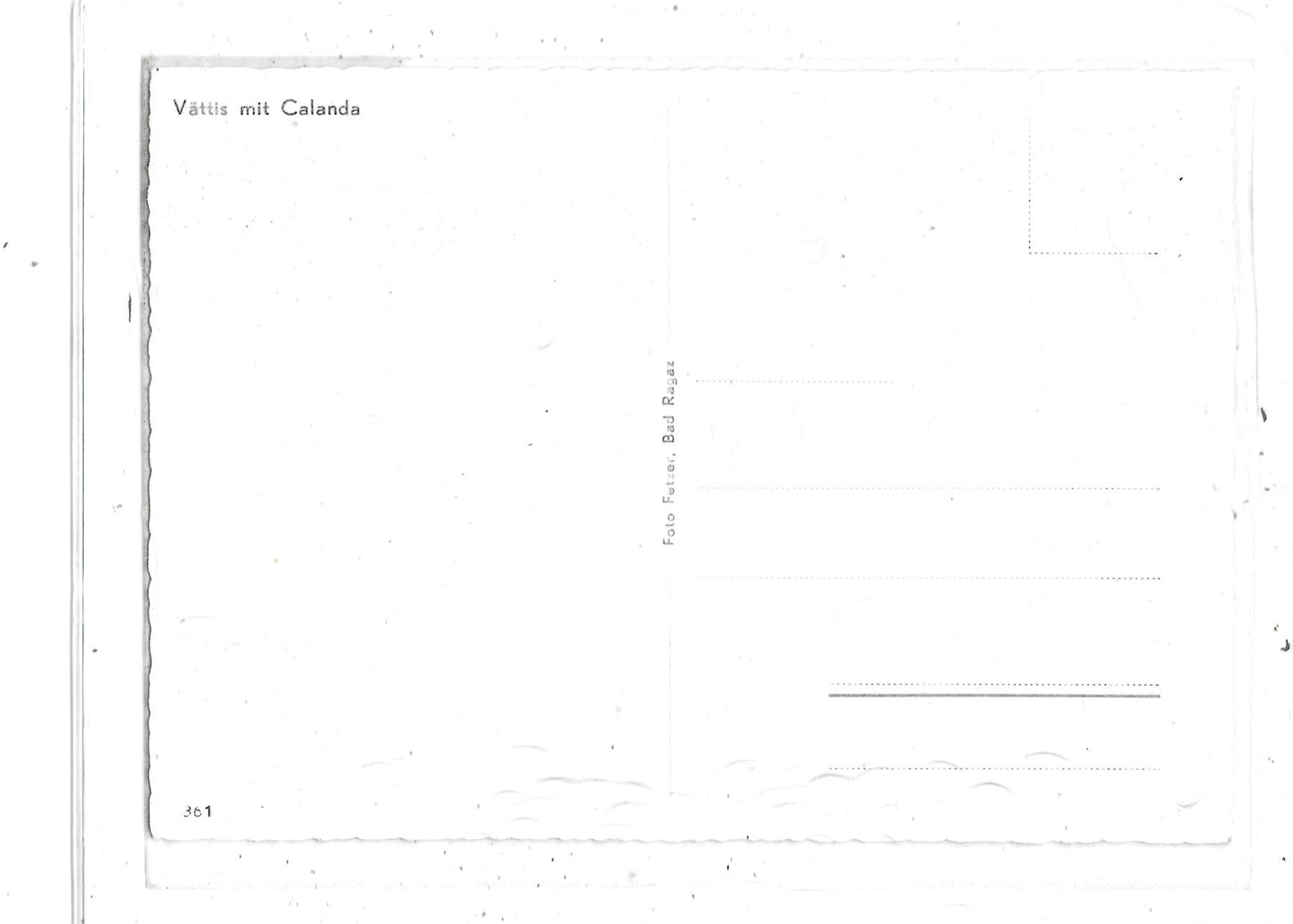 Cartoline postali: SG Vättis mit Calanda – Usato da Schocherswil venduto da Wilare 1