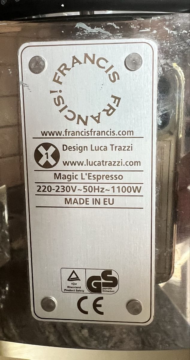 FrancisFrancis! Kaffeemaschinen & Espressomaschinen: Machine à café X1 Francis Francis – Defekt aus Le Mont-Pèlerin von Saritsa73 1