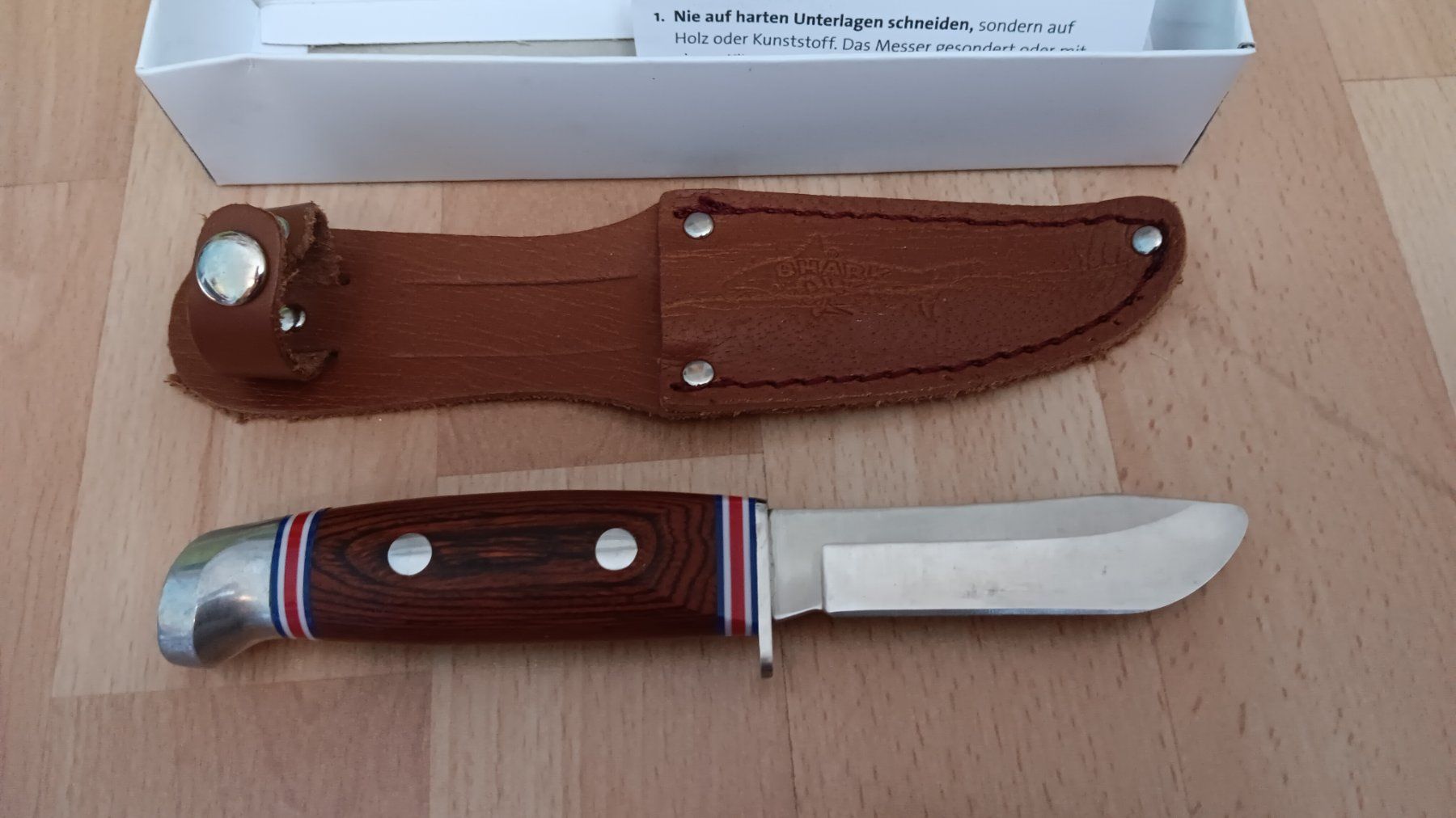 Messer: Junior Schnitzmesser mit Lederscheide – Neu (gemäss Beschreibung) aus Dietikon von Rabia 1