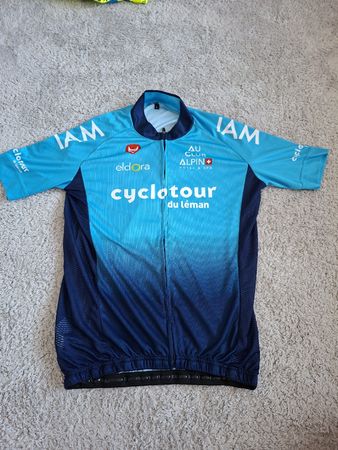 Maillot cyclisme Cyclotour du Léman bleu taille L