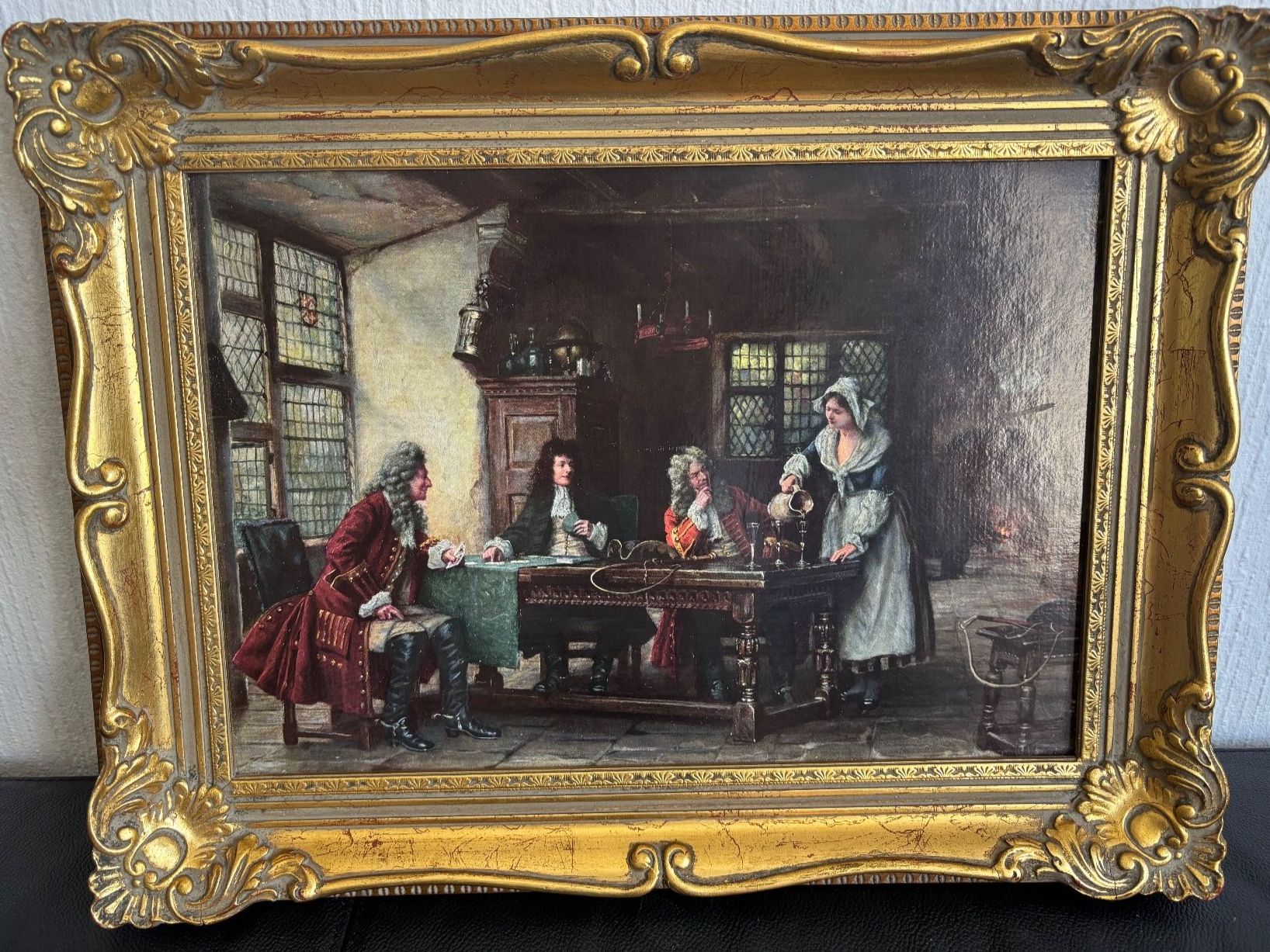 Dipinti: Tableau vintage "THE NEW FLAGSHIP" de Frank Moss Bennett – Usato da Peseux venduto da CharmeCommerce 1