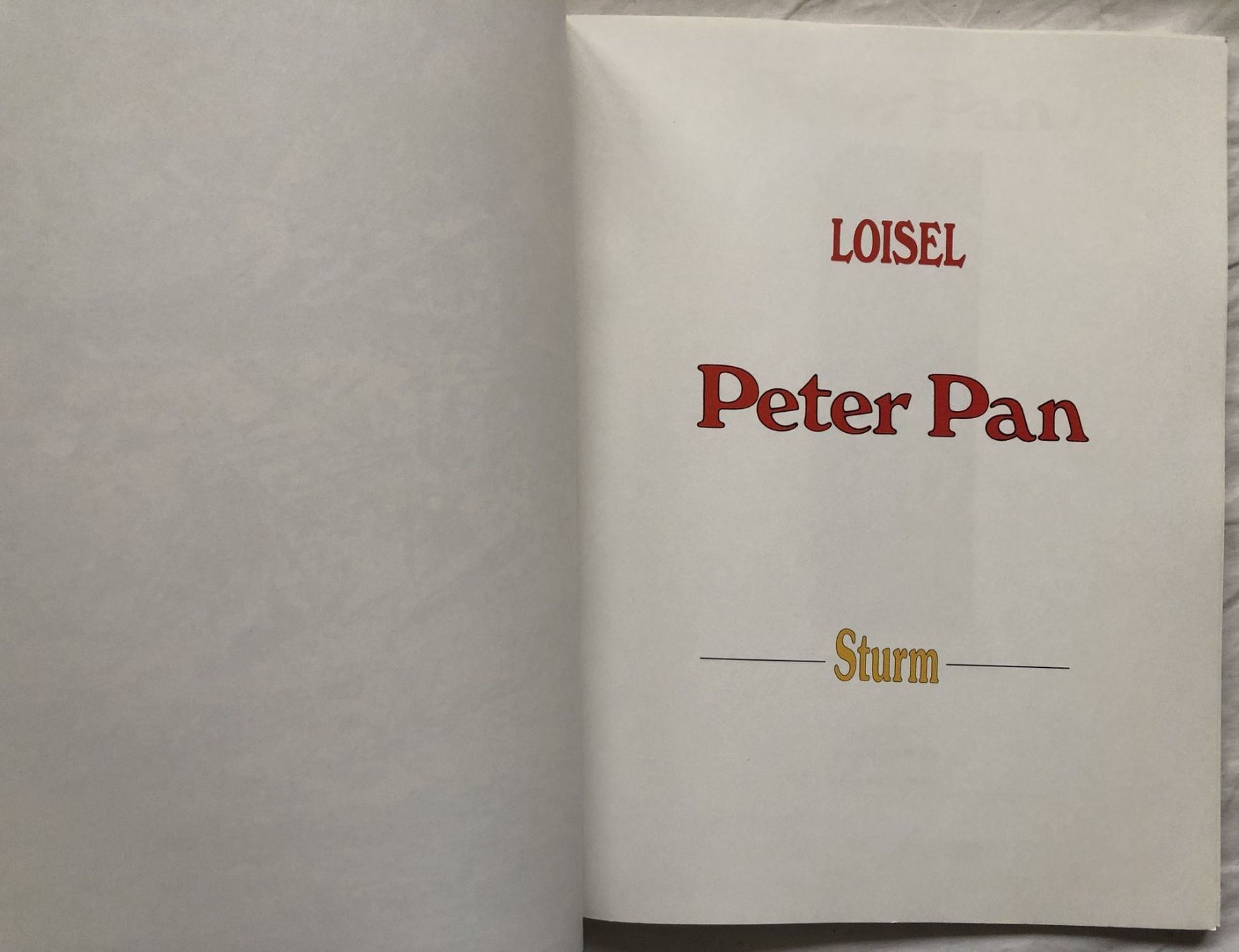 Fumetti: Peter Pan - Band 3 - Sturm – Usato da Schaffhausen venduto da durruti 1