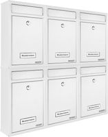 6x Briefkasten mit Schloss+Namensschild