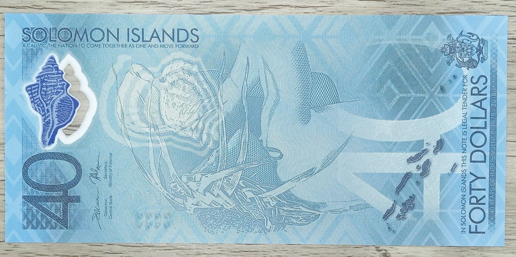 Banconote: Solomon Islands 40 Dollars Polymer UNC – Nuovo (secondo la descrizione) da Cousset venduto da Patricio77 1